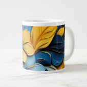 Ukrainian motifs blue and yellow X-Large Mug ジャンボコーヒーマグカップ (正面右)