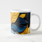 Ukrainian motifs blue and yellow X-Large Mug ジャンボコーヒーマグカップ (右)