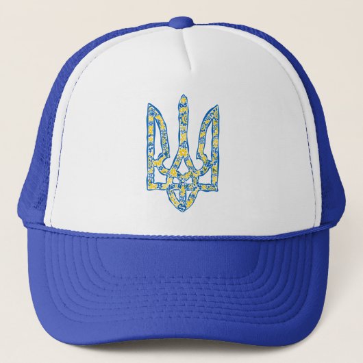Ukrainian national emblem trident tryzub ethnical キャップ (正面)