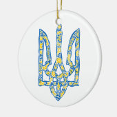 Ukrainian national emblem trident tryzub ethnical セラミックオーナメント (左)