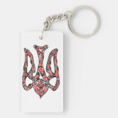 Ukrainian national emblem trident tryzub stylized キーホルダー (裏面)
