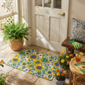 Ukrainian Petrikivka folk art pattern. ドアマット