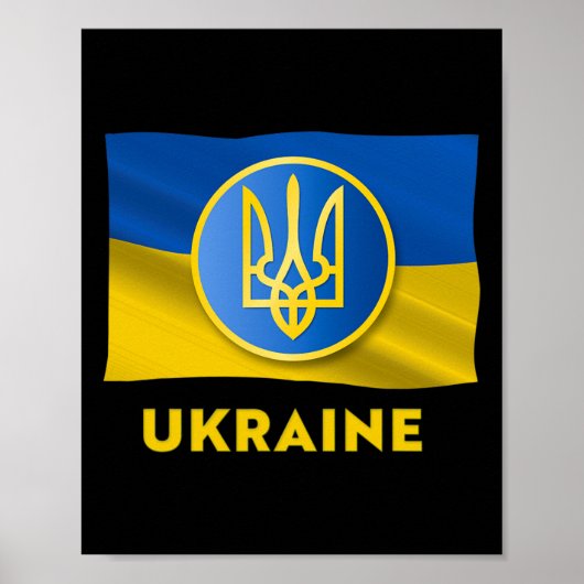 Ukrainian State Symbol - Ukraine Flag  ポスター (正面)