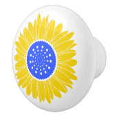 Ukrainian Sunflower Ceramic Knob セラミックノブ (右)