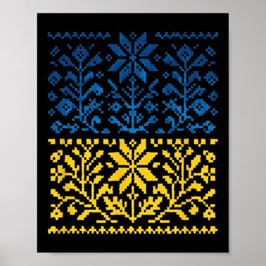 Ukrainian Sunflower Vyshyvanka  ポスター (正面)