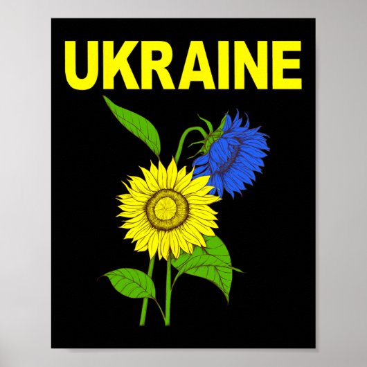 Ukrainian Sunflowers Traditional Symbol Of Ukraine ポスター (正面)