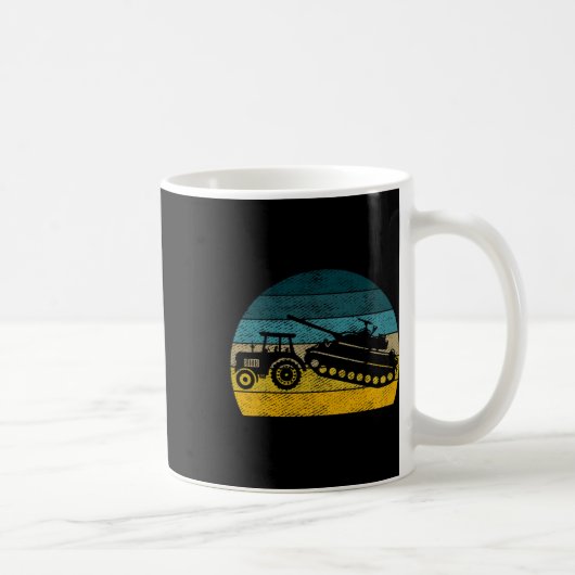 Ukrainian Tractor Support Ukraine Stand With Ukrai コーヒーマグカップ (右)