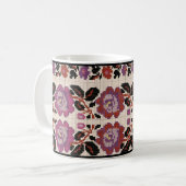 Ukrainian traditional vushuvanka folk art pattern. コーヒーマグカップ (正面左)