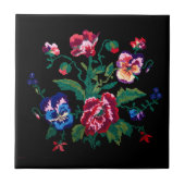 Ukrainian traditional vushuvanka folk art pattern タイル (正面)