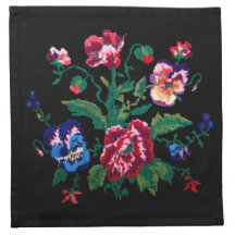 Ukrainian traditional vushuvanka folk art pattern