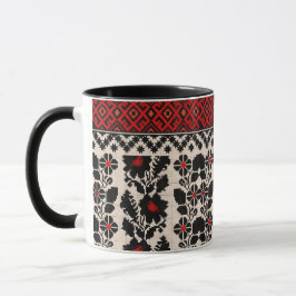 Ukrainian traditional vushuvanka folk art pattern. マグカップ