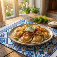 Ukrainian traditional vushuvanka folk art pattern