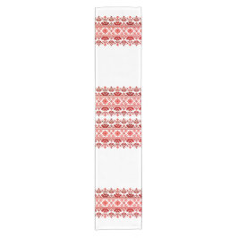 Ukrainian traditional vushuvanka folk art red ショートテーブルランナー