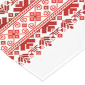 Ukrainian traditional vushuvanka folk art red ショートテーブルランナー (コーナー)
