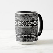 Ukrainian traditional vushuvanka folk pattern マグカップ (正面右)