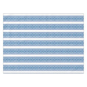 Ukrainian traditional vushuvanka folk pattern blue テーブルクロス (正面(横))
