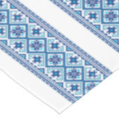 Ukrainian traditional vushuvanka folk pattern blue テーブルクロス (アングル)