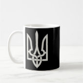 Ukrainian Trident Emblem Save Ukraine Resist Slava コーヒーマグカップ (左)