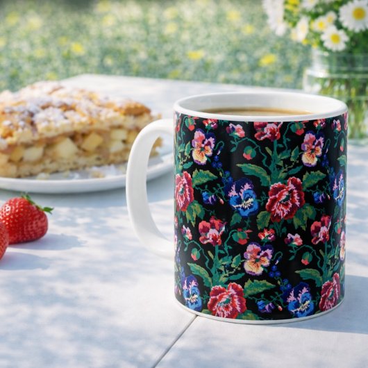 Ukrainian vushuvanka folk art. Mug コーヒーマグカップ