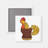 Ukrainischer Keramikhahn  マグネット (正面/裏面)