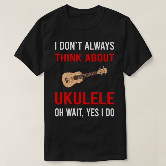 Ukuleleにつ考えいて Tシャツ (デザイン正面)