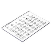 Ukuleleコードファミリ | Uke参照グラフ(白) ノートブック (左側)