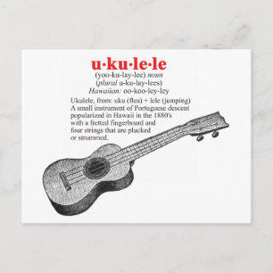 Ukulele定義はがき ポストカード