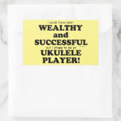Ukulele裕福で成功した長方形ステッカー 長方形シール (バッグ)