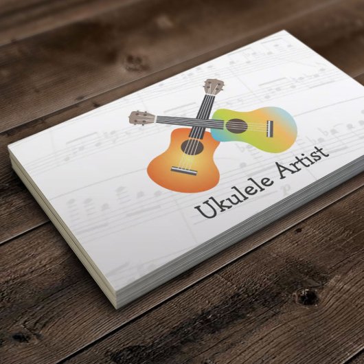 Ukulele Artist Music Notes名刺 名刺
