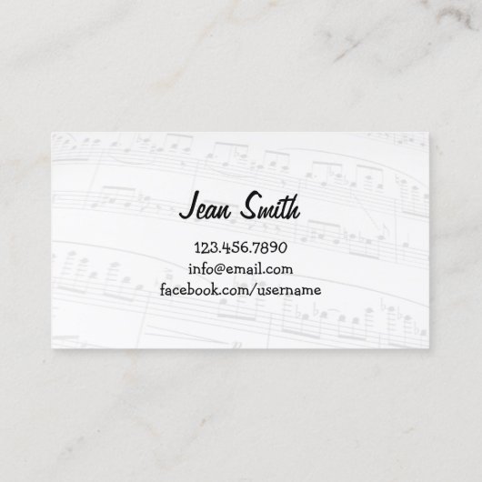 Ukulele Artist Music Notes名刺 名刺 (裏面)