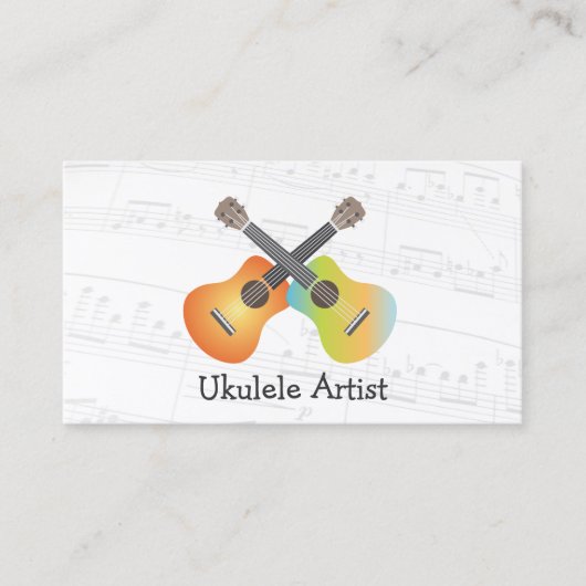 Ukulele Artist Music Notes名刺 名刺 (正面)