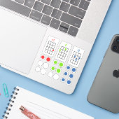 Ukulele Chordのコード学スタンプ | C F G シール (ノートパソコンとiPhone)