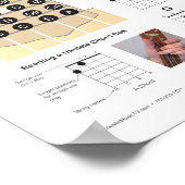 Ukulele Chordsフィンガーチャートとフリーボードポスター ポスター (角)