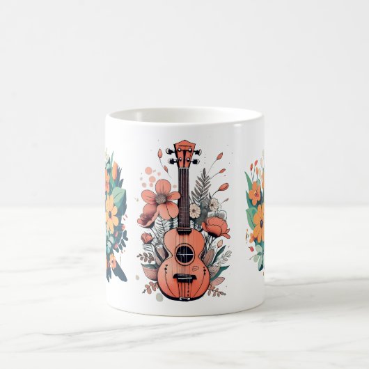 Ukulele Enthusiast Mug コーヒーマグカップ (中央)