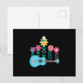Ukulele Guitar Flowers Music Acoustic Bass Gift ポストカード (正面/裏面)