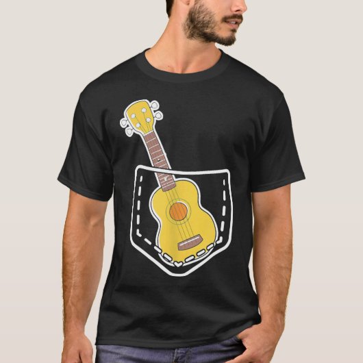 Ukulele Inside My Pocket Uke Guitar Player Music I Tシャツ (正面)