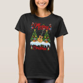 Ukulele  Lights Xmas Tree Santa Ukulele Christmas Tシャツ (正面)