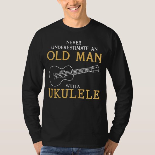 Ukulele Maestro：老人Teを過小評価しない Tシャツ (正面)