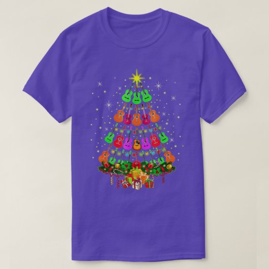Ukulele Music Uke Mele Kalikimaka Christmas Tree S Tシャツ (デザイン正面)