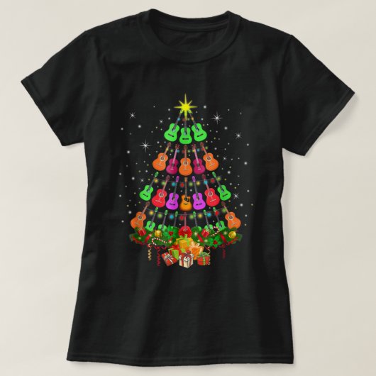 Ukulele Music Uke Mele Kalikimaka Christmas Tree S Tシャツ (デザイン正面)