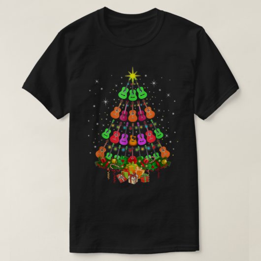 Ukulele Music Uke Mele Kalikimaka Christmas Tree S Tシャツ (デザイン正面)