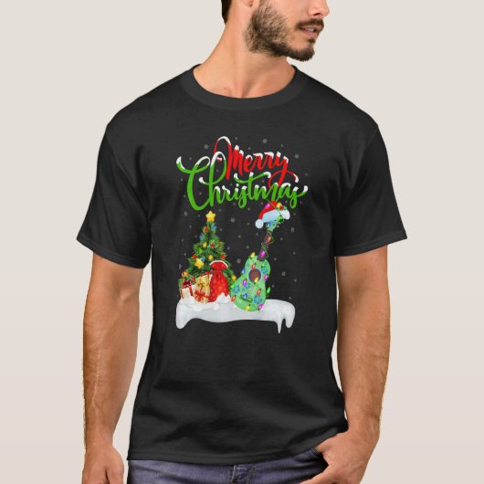 Ukulele Music  Xmas Decorations Santa Ukulele Chri Tシャツ (正面)