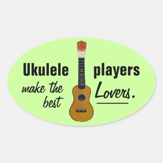 UKULELE PLAYERSスタンプ(4) 楕円形シール (正面)