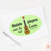 UKULELE PLAYERSスタンプ(4) 楕円形シール (封筒)