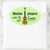 UKULELE PLAYERSスタンプ(4) 楕円形シール (バッグ)