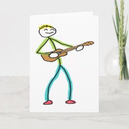 Ukulele Playing Stickman カード