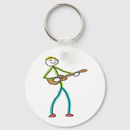 Ukulele Playing Stickman キーホルダー