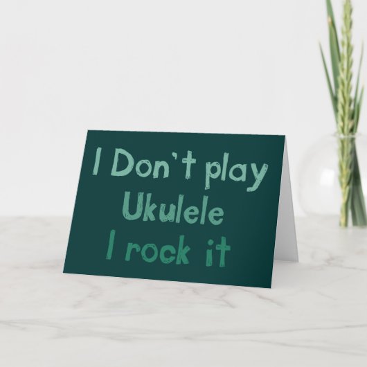 Ukulele Rock It Greeting Card カード (正面)