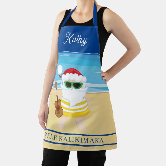 Ukulele Santa Claus  エプロン (インサイチュ)