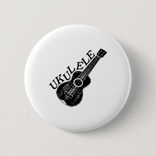 Ukulele Text And Image 缶バッジ
